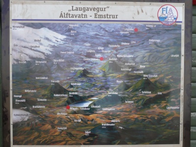 Affichage à Alftavatn : la vue de l'étape suivante du Trek du Laugavegur