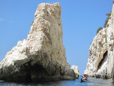 kayak de mer dans les îles Ioniennes